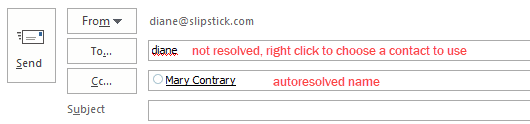 resolved and unresolved names