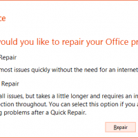 Repair office installation