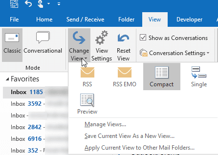 apply view to other folders