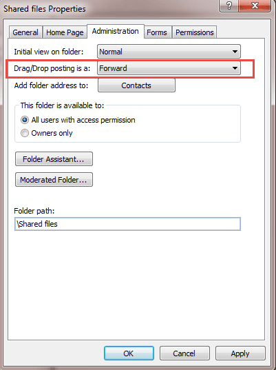 public folder administration