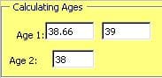 Fields showing a persons age