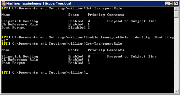 Figure 2: Exchange 2007 Rules