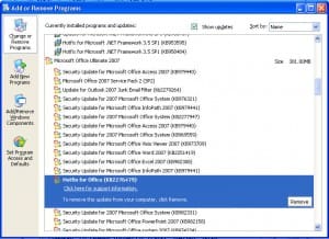 Uninstall Windows updates