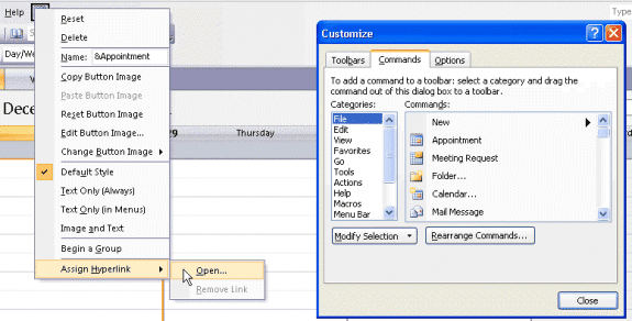 Assign a hyperlink to a button