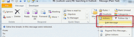 Editing Received Messages