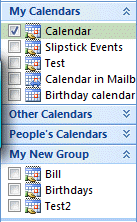 Navigation pane groups Navigation pane groups