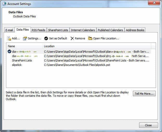 Remove duplicate pst files