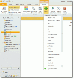 The wrong fields are listed when you use folder list view