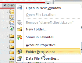 Right click on the mailbox and choose Properties