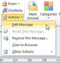 Put the message into Edit mode to remove the web bug