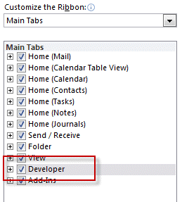 enable-developer-ribbon Enable the Developer ribbon