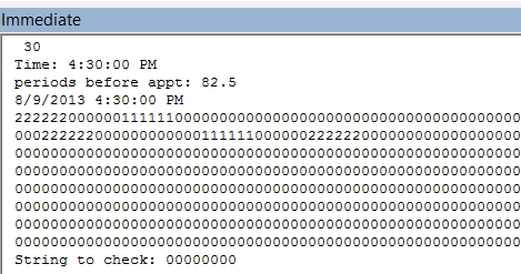 Debug.print results in the Immediate window