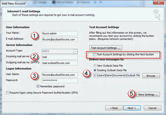 configure multiple accounts