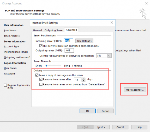 more settings advanced dialog