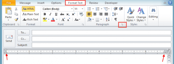 open the paragraph dialog