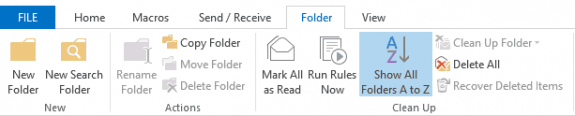 sort folders button