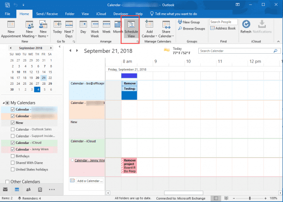 Schedule View
