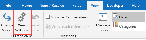click view settings button