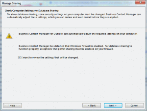 Allow BCM to configure the firewall automatically