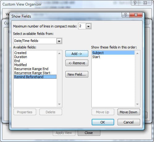 add field to a view