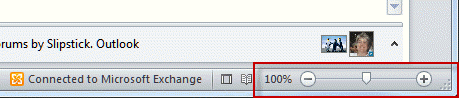 zoom slider in status bar
