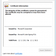 Signed with A corrupt or invalid code signing certificate