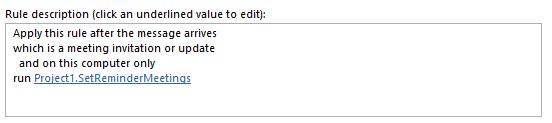 set a reminder using a rule