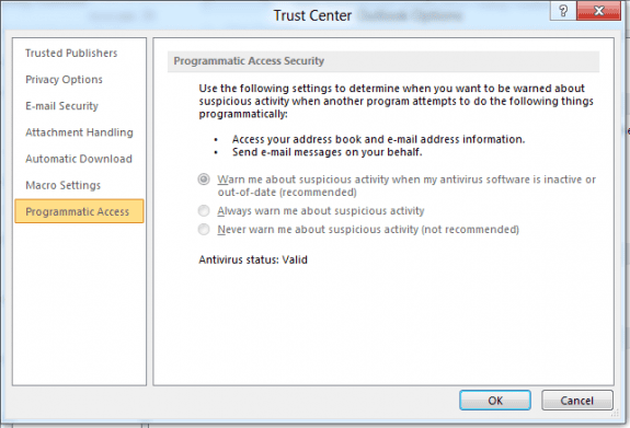 Programmatic Access options