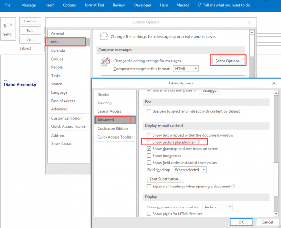 check the picture placeholder setting