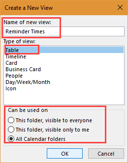 create a new view