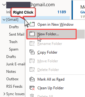 add new folder dialog