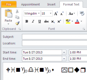 Use VBA to change the font in new items
