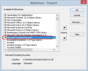 Set a reference to the scripting runtime
