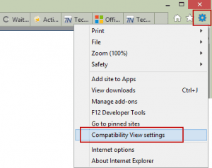 compatibility view settings