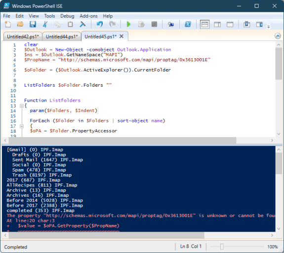 powershell ise