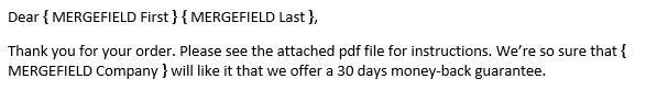 Mergefields sample