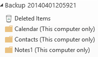 Copied folders