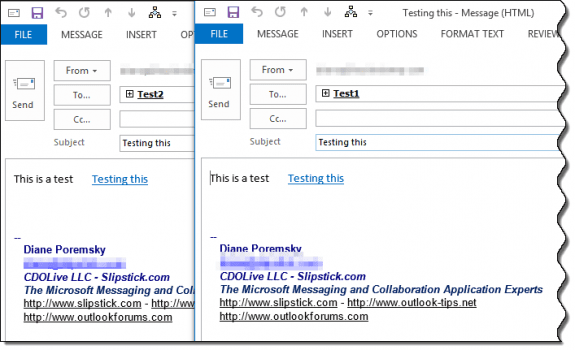 The macro creates individual messages
