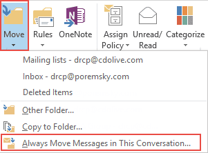 Always move a conversation