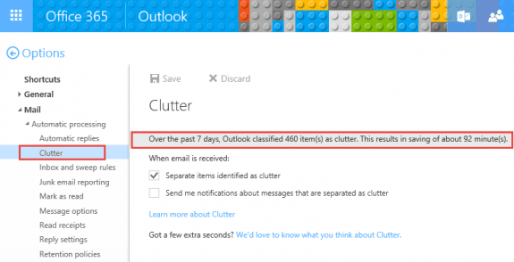 clutter options