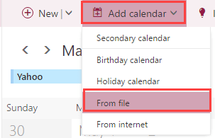 import the calendar 