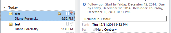 Add a reminder to a message
