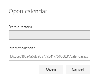 Paste the link to the ics