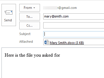 Send file to contact