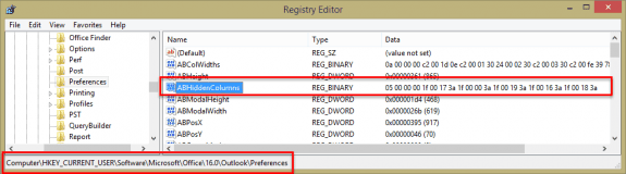Edit the registry to hide fields in the GAL