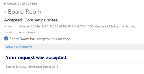booking was accepted