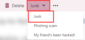 mark mail as junk