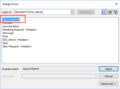 select Appointment