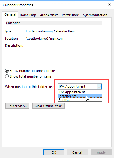 Set the new form as the default