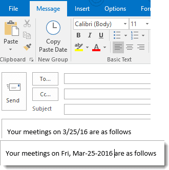 change the date macro